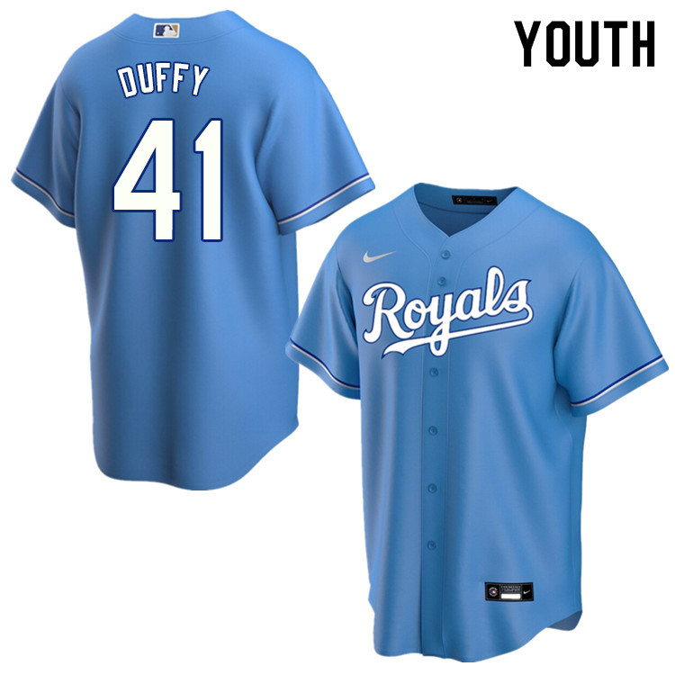 Nike Youth #41 Danny Duffy Kansas City Royals Baseball Jerseys Sale-Light Blue